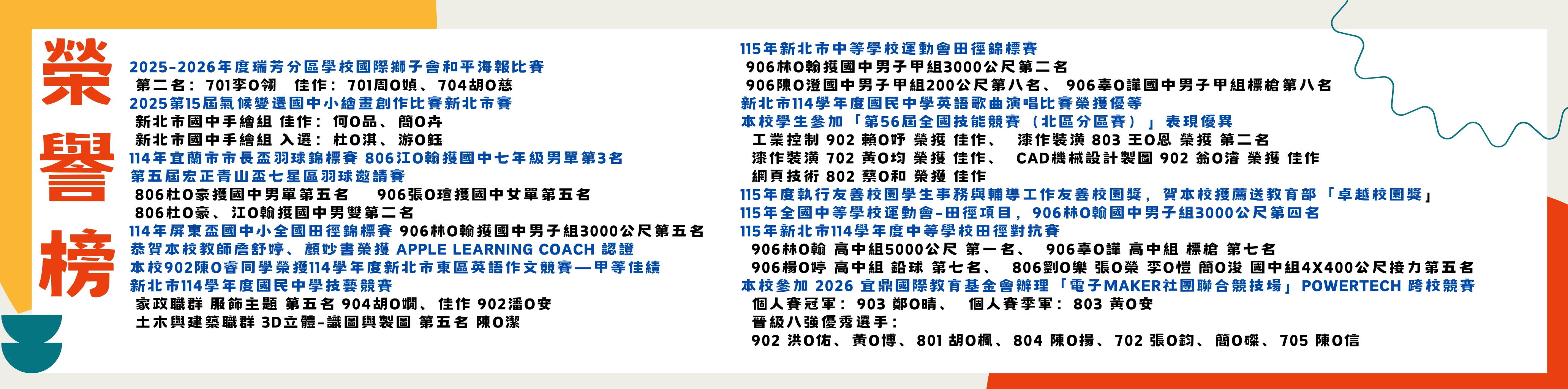 114榮譽榜